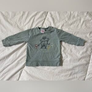 Dr. Seuss Green Sweatshirt with Lorax Graphic 12/18 Months